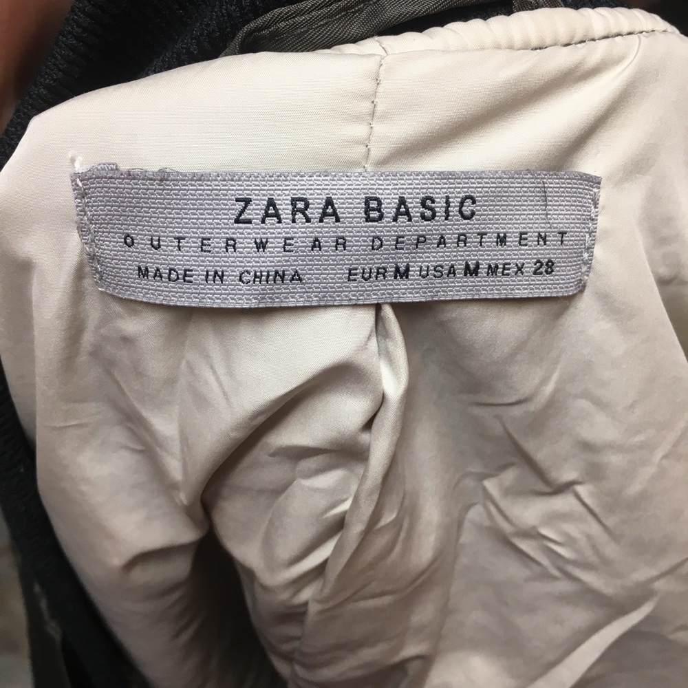 Zara Basic Gray Satin Bomber Jacket - image 4